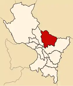 Location of Paucartambo in the Cusco Region