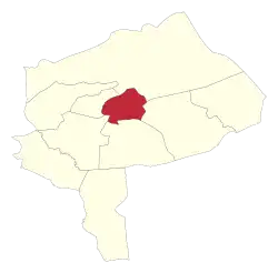 Location of Yazd County in Yazd province