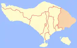 Location within Bali