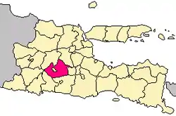 Location within East Java