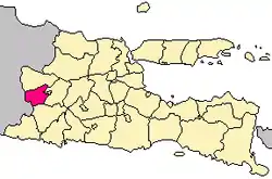 Location within East Java