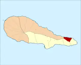 Location of Ribeirinha in the municipality of Lajes do Pico within Pico Island