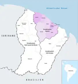 Location within French Guiana