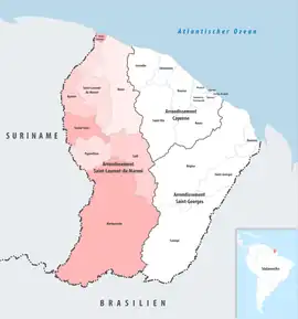 Location within French Guiana