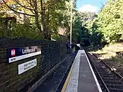 View looking north from platform