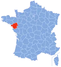 Location of Loire-Atlantique in France