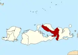 Location within West Nusa Tenggara