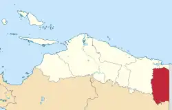 Location in Papua Province