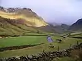 Longsleddale, sun on Goat Scar