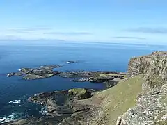 Looking north over Garrisdale point, western cliffs of Canna Island