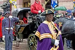 The "Balmoral" sociable on a damp day at the Lord Mayor's Show.