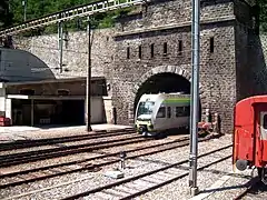 Lötschberg Tunnel from Goppenstein (culminating point)