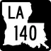 Louisiana Highway 140 marker