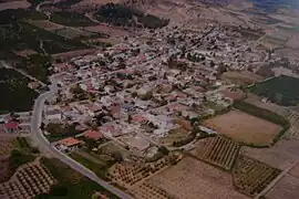 Panoramic view of Loutrochori in May 2004.