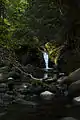 waterfall on the creek in the park