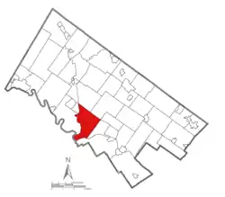 Location of Lower Providence Township in Montgomery County, Pennsylvania