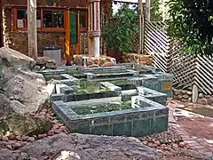 Water feature at the entrance