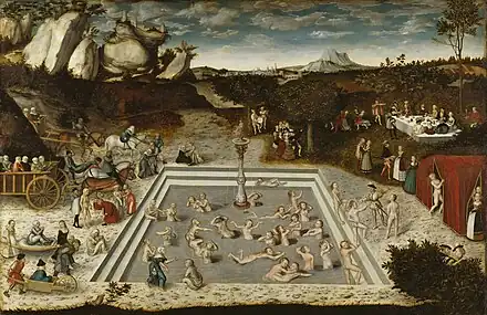 A painting of the Fountain of Youth