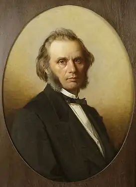 Ludwig Schwarz, 1870.Painting by Julie Wilhelmine Hagen-Schwarz, his wife.