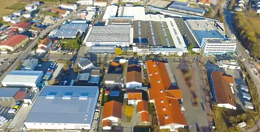 Aerial view of headquarters and production location of NAF Neunkirchener Achsenfabrik AG 2022