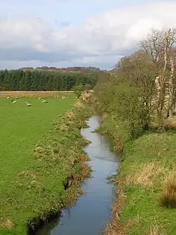 The Lugton Water looking towards Caldwell.