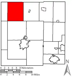 Location of Lykens Township in Crawford County