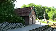 Mårum train station in the northwestern section of Gribskov.