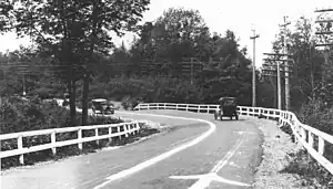 Marquette–Negaunee Road in 1917 with the first highway centerline in the country