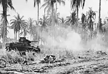 Image 34Australian light tanks and infantry in action at Buna (from Military history of Australia during World War II)