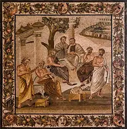 Image 63Mosaic from Pompeii depicting the Academy of Plato (from Roman Empire)