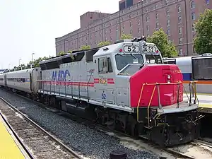 EMD GP40WH-2 #52 at Camden Station, July 2, 2004