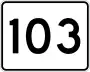 Route 103 marker