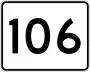 Route 106 marker