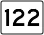 Route 122 marker