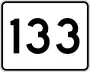 Route 133 marker