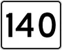 Route 140 marker