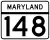 Maryland Route 148 marker