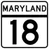 Maryland Route 18 marker