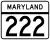 Maryland Route 222 marker