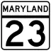 Maryland Route 23 marker