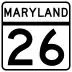 Maryland Route 26 marker