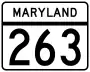 Maryland Route 263 marker