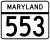 Maryland Route 553 marker