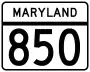 Maryland Route 850 marker