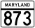 Maryland Route 873 marker