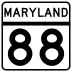 Maryland Route 88 marker