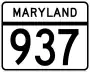 Maryland Route 937 marker