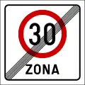 III-81End of speed limit zone