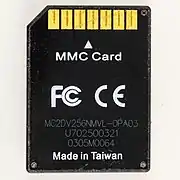 MultiMediaCard made in Taiwan