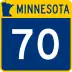 Trunk Highway 70 marker